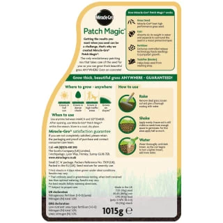 Miracle-Gro Patch Magic Grass Seed, Feed & Coir 1.1kg 5 Miracle-Gro Patch Magic Grass Seed, Feed & Coir 1.1kg - Image 5