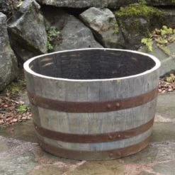 B&M Half Whisky Barrel Planter