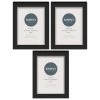 Simply Everyday 4 X 6" Block Frames 3pk - Black