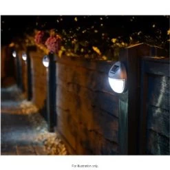 Solar Powered Fence Light - Bronze -Home Decor Sales 286942 solar fence lights 2 1
