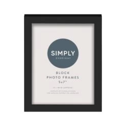 Simply Everyday 5 X 7" Block Frames 3pk - Black -Home Decor Sales 290764 3pk simply everyday block frames 5x7 black 3