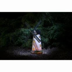 B&M Solar Powered Light & Motion Windmill -Home Decor Sales 307136 solar powered light up windmill 2