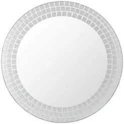 B&M Round Glitter Mirror - Silver