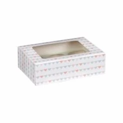 Betty Winters Cupcake Boxes 4pk -Home Decor Sales 320783 4pk cupcake boxes holds 6 pastel triangles 2