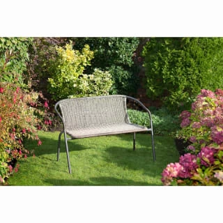 B&M Valencia Rattan Effect Bench 1 B&M Valencia Rattan Effect Bench