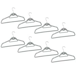 B&M Pure Velvet Hangers 8pk - Grey -Home Decor Sales 333534 8pk velvet hangers grey group