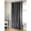 B&M Charcoal Jasmine Sparkle Velvet Eyelet Curtains 66 X 90"