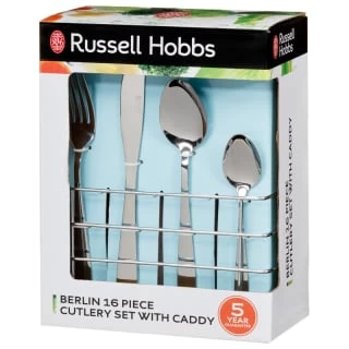 Russell Hobbs Berlin Cutlery Set & Caddy 16pc 1 Russell Hobbs Berlin Cutlery Set & Caddy 16pc