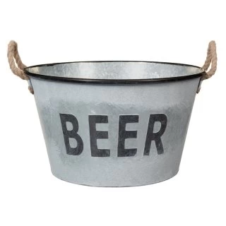 B&M Large Galvanised 'Beer' Bucket Planter 1 B&M Large Galvanised 'Beer' Bucket Planter