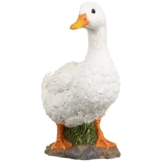B&M Resin Duck Garden Ornament - White 2 B&M Resin Duck Garden Ornament - White - Image 2