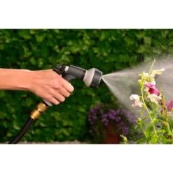 B&M Rolson Heavy Duty Expanding Hose & Gun 75ft -Home Decor Sales 342805 watering hose gun rolson 75ft 3