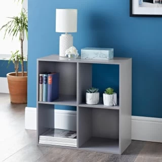 Lokken 4 Cube Shelving Unit - Grey 1 Lokken 4 Cube Shelving Unit - Grey