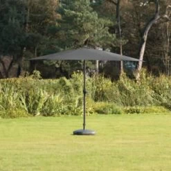 Crank Handle Parasol 2.7m - Black -Home Decor Sales 353335 crank tilt handle parasol 1 8m black