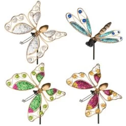 B&M Glitter Stake - Green Butterfly -Home Decor Sales 353659 glitter stakes main 2