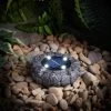 Stone Effect Ground Solar Light - Dark Grey