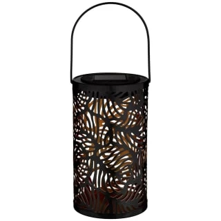 Tropical Cutout Solar Lantern - Black 1 Tropical Cutout Solar Lantern - Black
