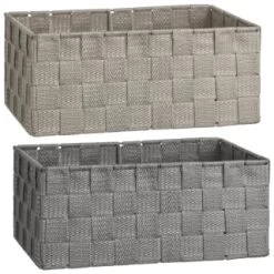 B&M Woven Storage Baskets 3pk - Silver -Home Decor Sales 365979 365978 3pk woven baskets group 2