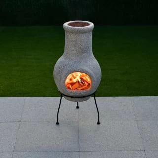 Rimini Clay Chiminea 70cm 1 Rimini Clay Chiminea 70cm