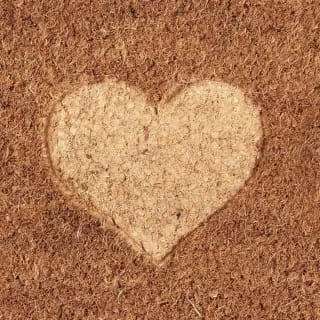 B&M Embossed Coir Step Mat - Hearts 2 B&M Embossed Coir Step Mat - Hearts - Image 2