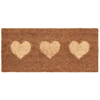 B&M Embossed Coir Step Mat - Hearts 1 B&M Embossed Coir Step Mat - Hearts