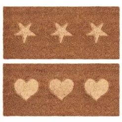 B&M Embossed Coir Step Mat - Hearts 5 B&M Embossed Coir Step Mat - Hearts -Home Decor Sales 367447 embossed coir step mat 25x55cm main