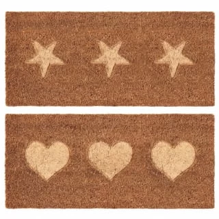 B&M Embossed Coir Step Mat - Hearts 3 B&M Embossed Coir Step Mat - Hearts - Image 3
