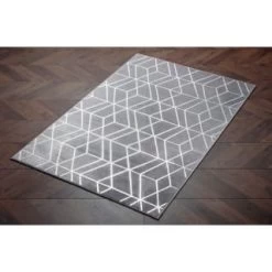 B&M Lexi Microplush Rug 110 X 160cm - Grey