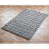 Grid Faux Fur Rug 100 X 150cm - Grey