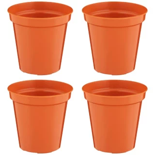 B&M Terracotta Plant Pots 4pk 3 B&M Terracotta Plant Pots 4pk - Image 3
