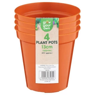 B&M Terracotta Plant Pots 4pk 1 B&M Terracotta Plant Pots 4pk