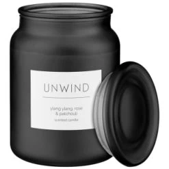 B&M Large Spa Scented Candle - Black - Unwind -Home Decor Sales 368680 large spa candle unwind 5