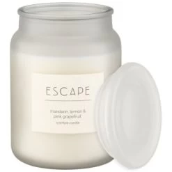 B&M Large Spa Scented Candle - White - Escape -Home Decor Sales 368691 large spa candle escape 3