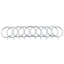 B&M Metal Curtain Rings 10pk - Shiny Nickle -Home Decor Sales 369328 metal curtain rings rings shiny nickle 3
