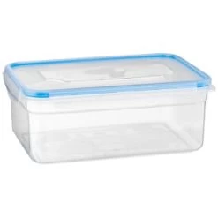 B&M Clip Top Food Containers 4pk - Blue -Home Decor Sales 369681 4pk clip top food containers blue 2
