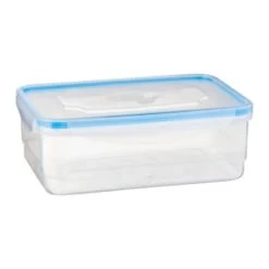 B&M Clip Top Food Containers 4pk - Blue -Home Decor Sales 369681 4pk clip top food containers blue 3