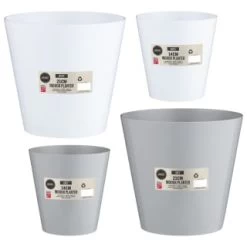 Indoor Planter 21cm - White -Home Decor Sales 369890 369891 369892 369893 21cm indoor planter grey