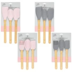 B&M Betty Winters Silicone Utensils 3pk - Grey -Home Decor Sales 369971 369972 3pk betty winters silicone utensils main