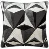 Jenson Geo Velvet Cushion - Grey