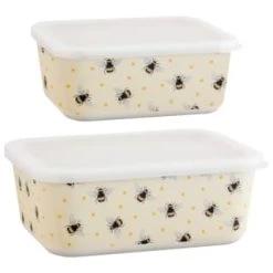 B&M Rectangular Tubs 2pk - Bees -Home Decor Sales 375968 2pk reuse and repurpose rectangle tubs bee 3