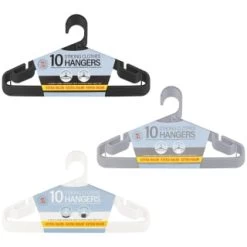 B&M Jumbo Hangers 10pk - Grey -Home Decor Sales 376555 376556 376557 10pk strong clothes hangers main
