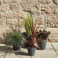B&M Soho Pot Planter - Charcoal 38cm -Home Decor Sales 378389 385058 381595 soho planter charcoal 38cm 28cm 17cm
