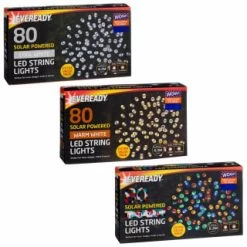 Eveready Solar Powered LED String Lights 80pk - Cool White 5 Eveready Solar Powered LED String Lights 80pk - Cool White -Home Decor Sales 379212 379213 379215 80pk eveready led string lights main