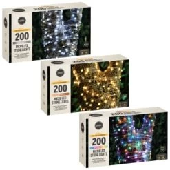 Solar Powered Micro LED Lights 200pk - Cool White -Home Decor Sales 379225 379228 379230 200 solar powered micro led string lights group 1
