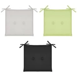 Luxury Seat Pads - Black 2pk -Home Decor Sales 379539 379624 393560 2pk shower resistant seat pads black