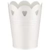 B&M Heart Tin Decorative Planter - Cream