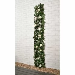 Expanding Artificial Rose & Leaf Trellis 180 X 30cm -Home Decor Sales 379970 expanding leaf trellis with roses 180x30cm