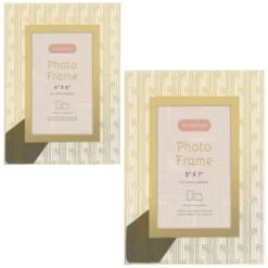 B&M Harmony Glass Photo Frame 5 X 7" - Gold -Home Decor Sales 380067 380068 harmony glass photo frame main 2
