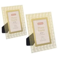 B&M Harmony Glass Photo Frame 5 X 7" - Gold -Home Decor Sales 380067 380068 harmony glass photo frame main