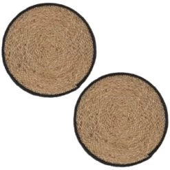 B&M Urban Paradise Woven Placemats 2pk - Natural -Home Decor Sales 380094 2pk urban paradise natural woven placemats 3