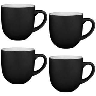 Simply Everyday Gloss Mugs 4pk - Black 1 Simply Everyday Gloss Mugs 4pk - Black